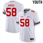 Youth Ohio State Buckeyes #58 Luke Wypler White Nike NCAA College Football Jersey Summer OGZ2544OM
